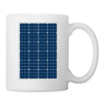 Solar cell, photovoltaic, solar energy, solar panel - Mug - white - Right