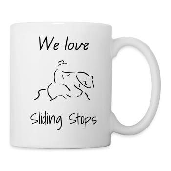 We love Sliding Stops - Tasse - Weiß - Rechts
