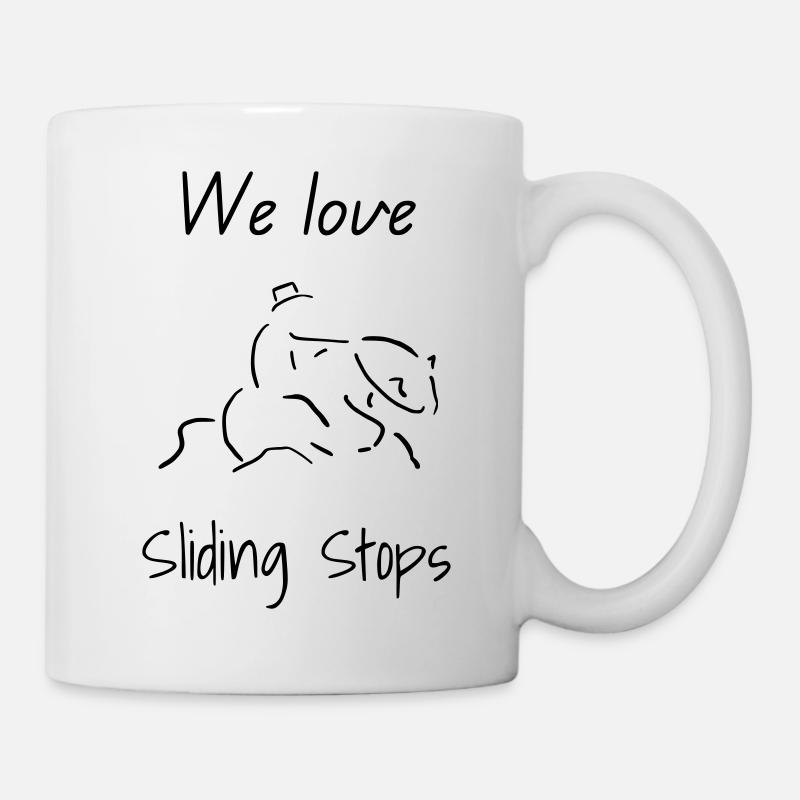 We love Sliding Stops - Tasse - Weiß