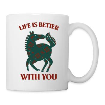 Pferde-Liebe - Tasse - Weiß - Rechts