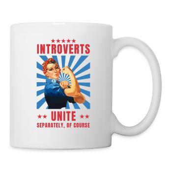 Agoraphobie introverties s’unissent - Mug blanc - blanc - Droite