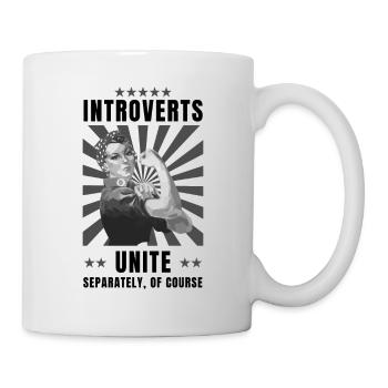 Agoraphobie introverties s’unissent - Mug blanc - blanc - Droite