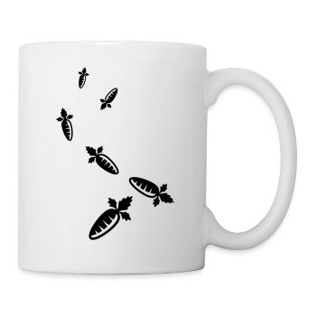 Symbole de la carotte - Mug blanc - blanc - Droite