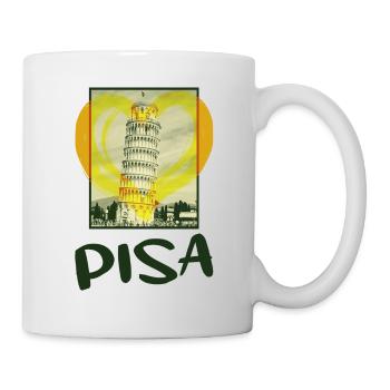 Pisa Italy City Skyline Heart Love Home - Mug - white - Right