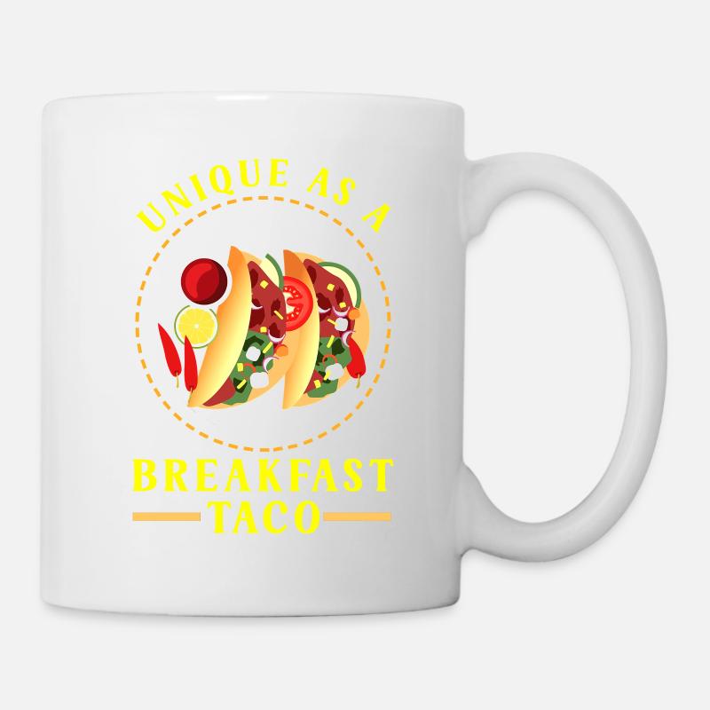 Unique As A Breakfast Taco Funny Jill Kawaii - Mug - white