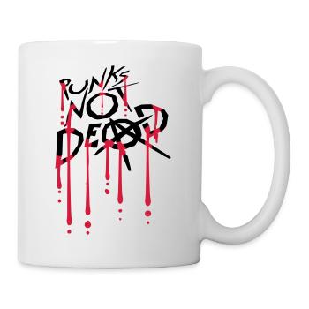 punks not dead Zitat - Tasse - Weiß - Rechts