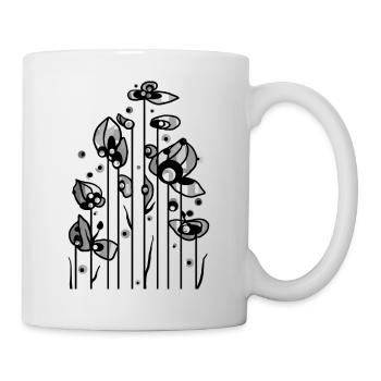 Fleur - Mug blanc - blanc - Droite