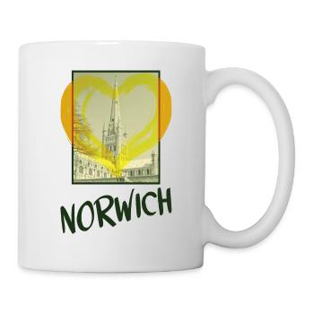 Norwich England City Skyline Heart Love Home - Mug blanc - blanc - Droite