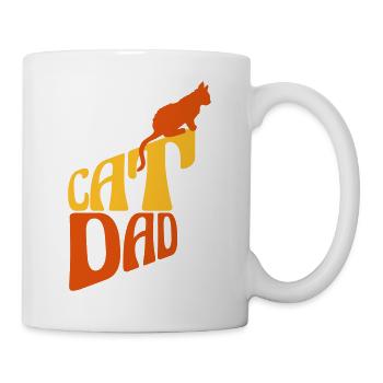 Cat Dad Logo Design - Tasse - Weiß - Rechts