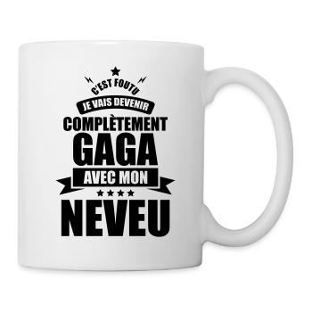 c'est foutu je vais devenir gaga avec mon neveu - Mug blanc - blanc - Droite