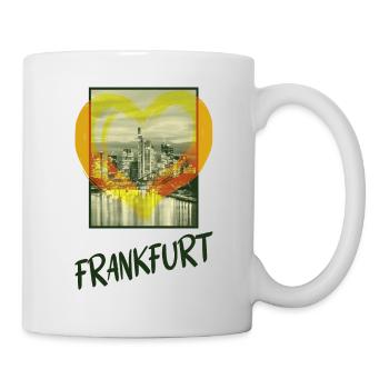 Frankfurt Germany City Skyline Heart Love - Mug - white - Right