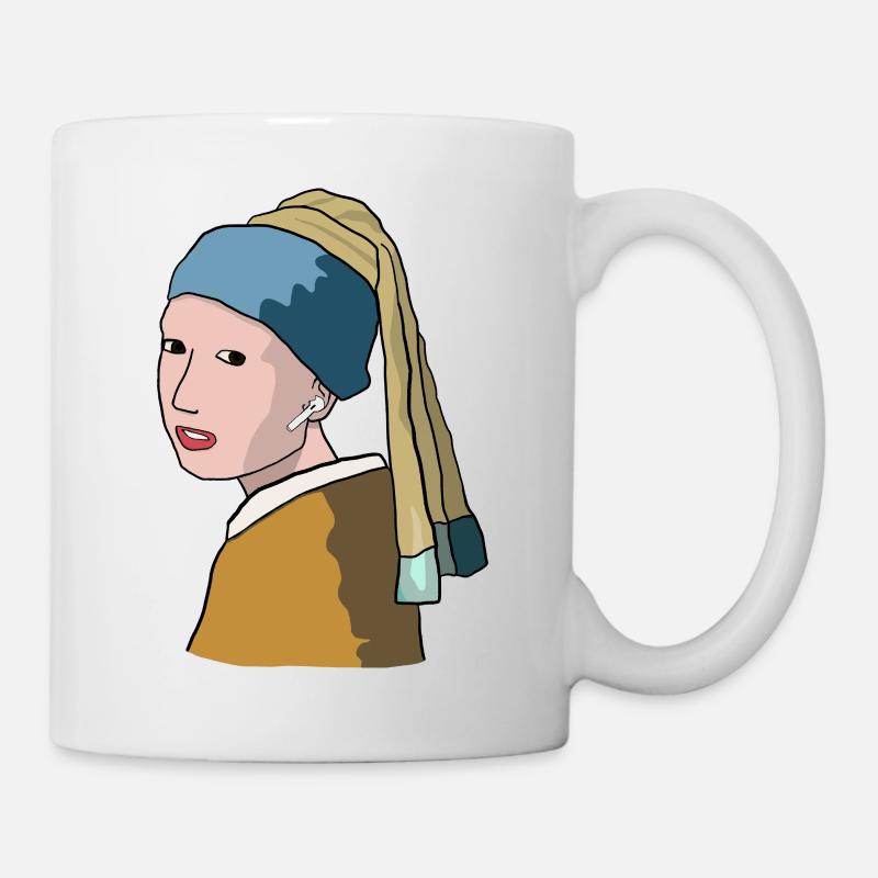 Mädchen mit der (Perle) - Tasse - Weiß