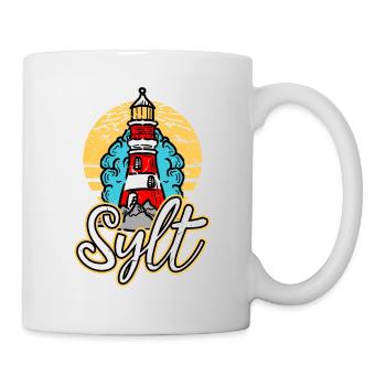 Sylt Allemagne City Lighthouse Skyline Font - Mug blanc - blanc - Droite