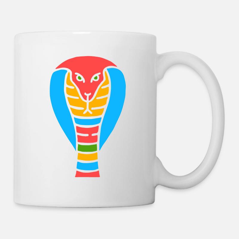 Symbol einer indischen Kobra Schlange - Tasse - Weiß