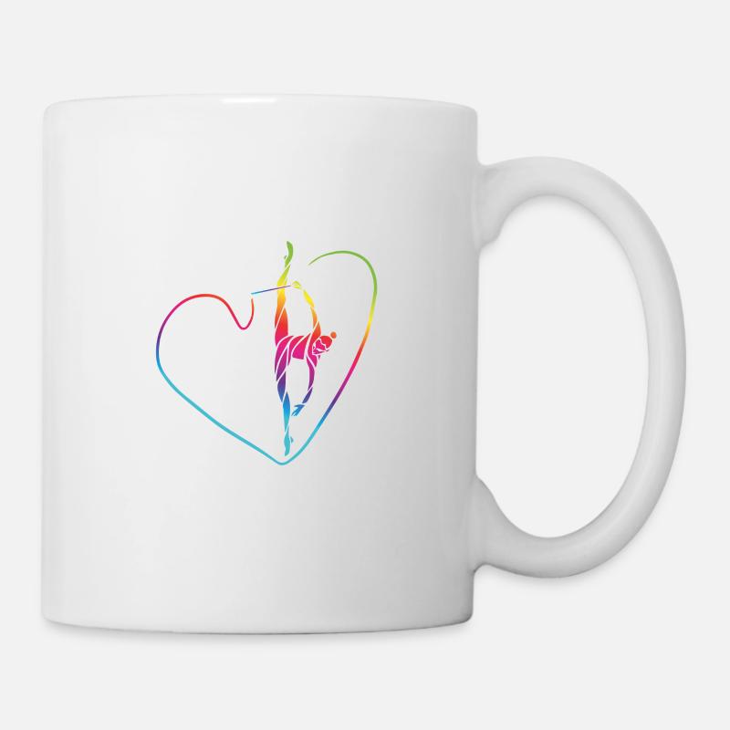 la gymnastique rythmique c'est la vie - Mug blanc - blanc