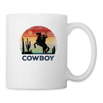 Cowboy - Retro Sunset - Mug - white - Right
