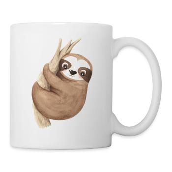 Mignon paresseux Bébé Amazone Forêt tropicale sud-américaine - Mug blanc - blanc - Droite