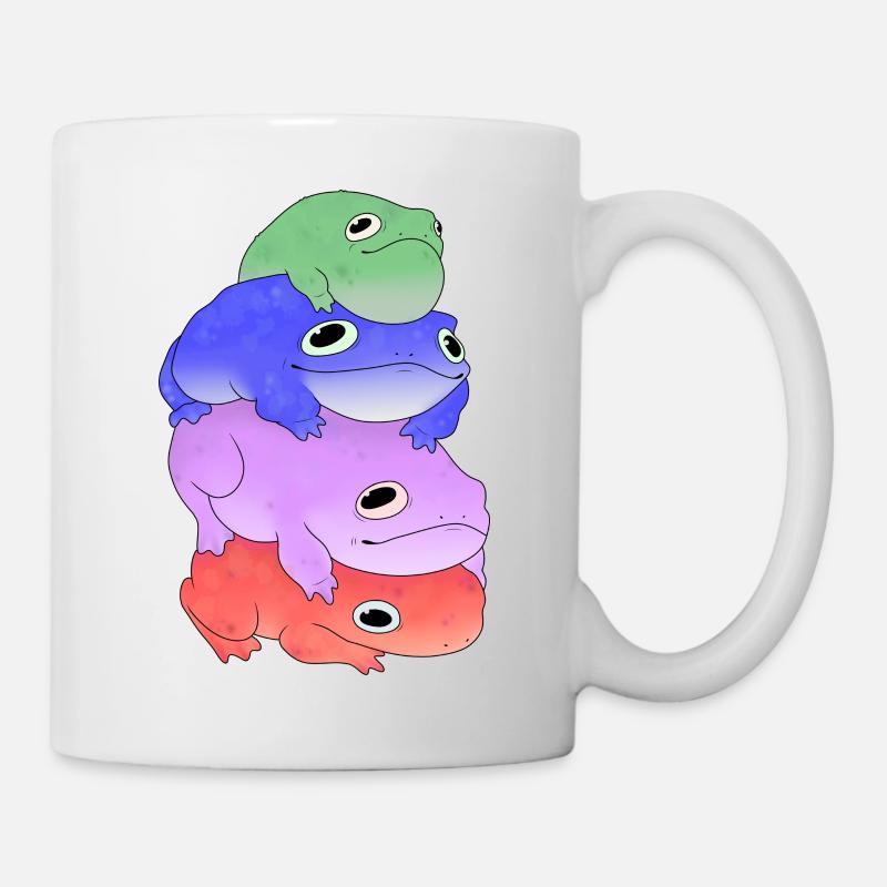 Froschstapel - Tasse - Weiß