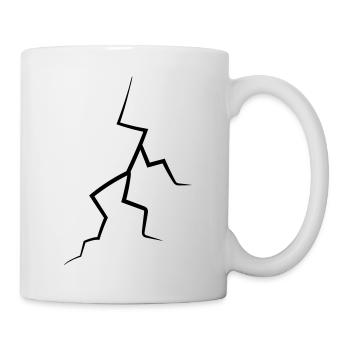Icône de foudre Météo Orage - Mug blanc - blanc - Droite