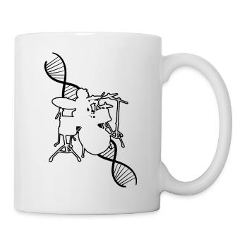 Schlagzeug lustige Musiker Schlagzeuger Spruch - Tasse - Weiß - Rechts