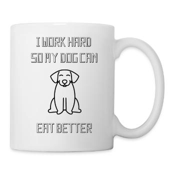 WORK HARD DOG - Mug - white - Right