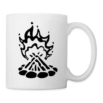 Feu de camp Camping Stones - Mug blanc - blanc - Droite