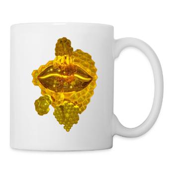 Honeycomb drip kiss - Mug - white - Right