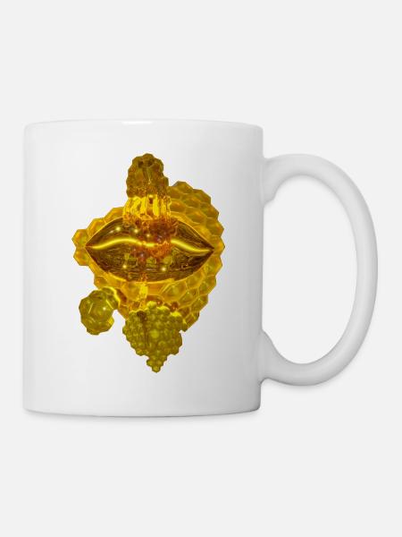 Honigwabentropfkuss - Tasse - Weiß