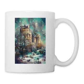 Castle in the forest, fantasy jungle - Mug - white - Right
