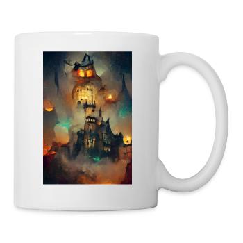 Horror House, Halloween Castle, Monster Castle, G - Mug - white - Right