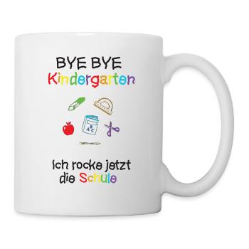 lustiges Design für den Schulanfang - Tasse - Weiß - Rechts
