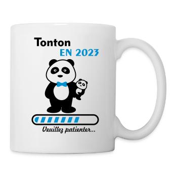 Tonton en 2023, annonce grossesse, futur oncle - Mug blanc - blanc - Droite