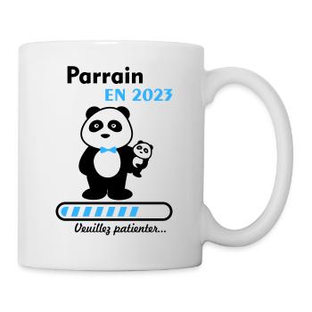Parrain en 2023, annonce grossesse, parrain, bébé - Mug blanc - blanc - Droite