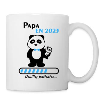 Papa en 2023, futur papa, bientôt père, famille - Mug blanc - blanc - Droite