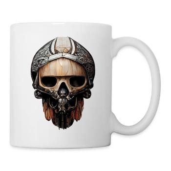 Wikinger Krieger Totenkopf - Tasse - Weiß - Rechts