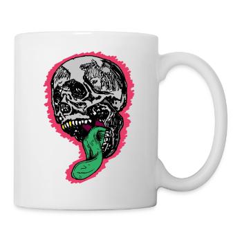 Skull Tongue - Mug blanc - blanc - Droite