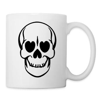 skully heart - Tasse - Weiß - Rechts