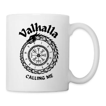 VALHALLA Calling me-VIKING SYMBOLE-WIKINGER RUNEN - Tasse - Weiß - Rechts