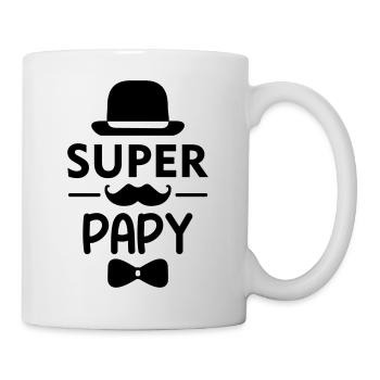 Super Papy, super grand-père, famille, humour, fun - Mug blanc - blanc - Droite