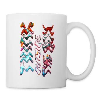 Denken Sie über den Tellerrand hinaus positive Gedanken glücklich - Tasse - Weiß - Rechts