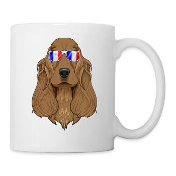 Cocker Spaniel France Sunglasses I French Flag - Tasse - Weiß - Rechts