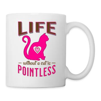 ROSE une vie sans chat est un amour de chat inutile - Mug blanc - blanc - Droite