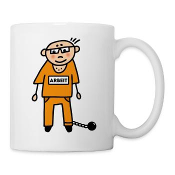 Prisonnier condamné - Prisonnier dans le travail - Mug blanc - blanc - Droite