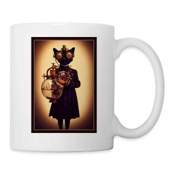 Steampunk cat - Mug - white - Right