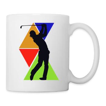 GolfSpieler - Tasse - Weiß - Rechts