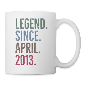 Légende depuis avril 2013 - Mug blanc - blanc - Droite