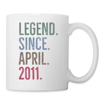 Légende depuis avril 2011 - Mug blanc - blanc - Droite