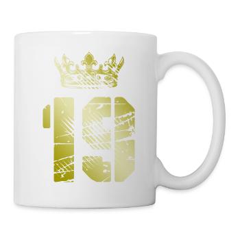 19 Zahl Krone - Tasse - Weiß - Rechts
