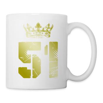 51 Zahl Krone - Tasse - Weiß - Rechts