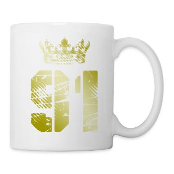 91 Number crown - Mug - white - Right